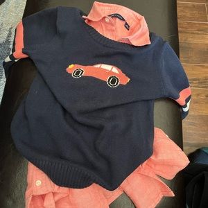 Janie and Jack car sweater - boys size 5 - worn once